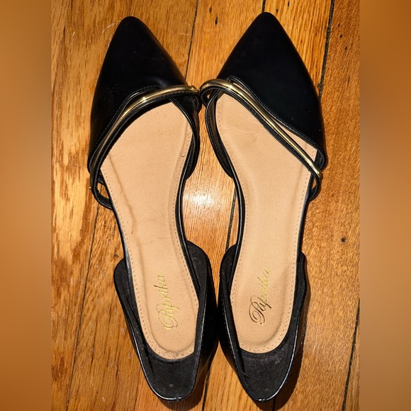 Cute black and gold flats - Picture 2 of 4